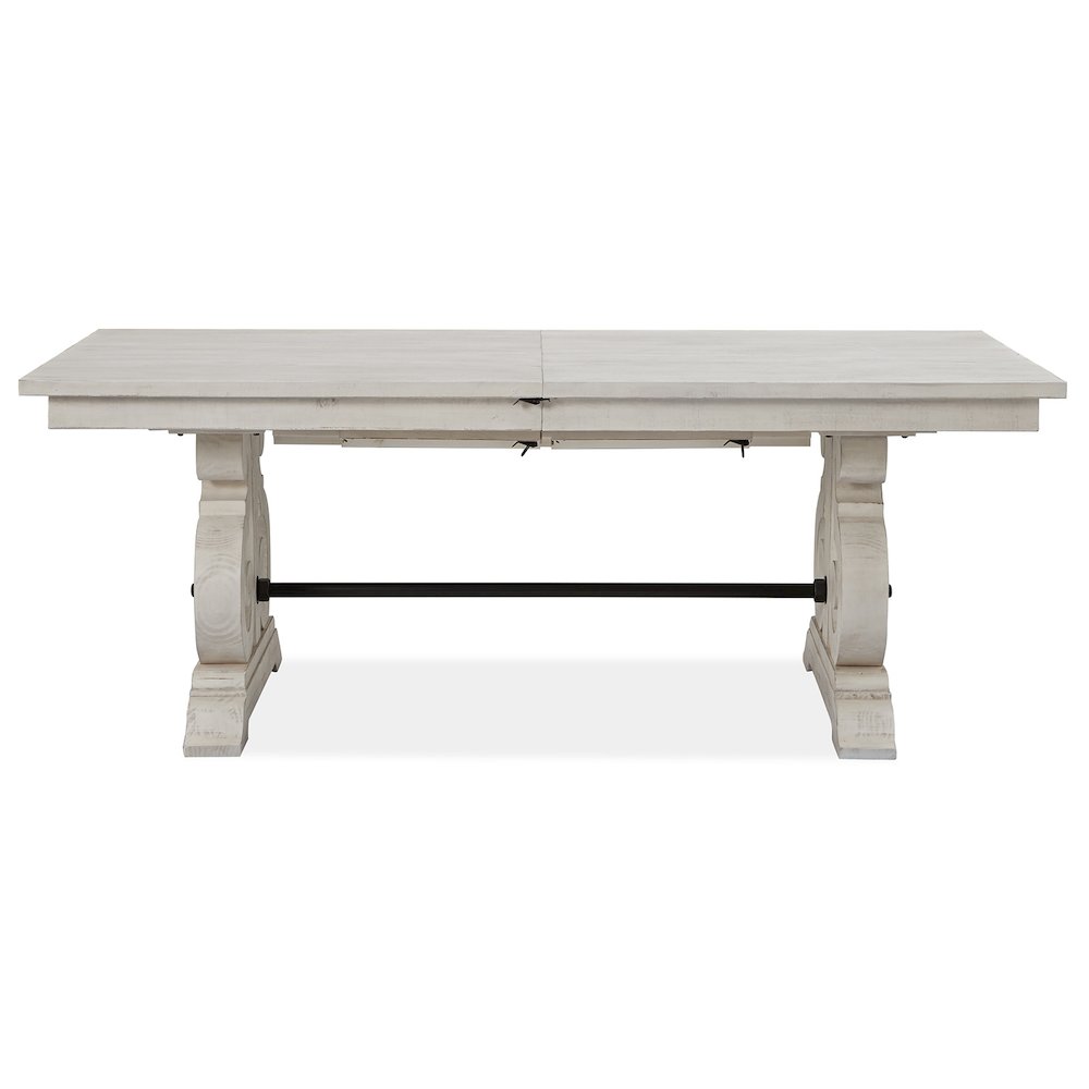 Bronwyn Alabaster And Toasted Nutmeg Extendable Rectangular Dining Table