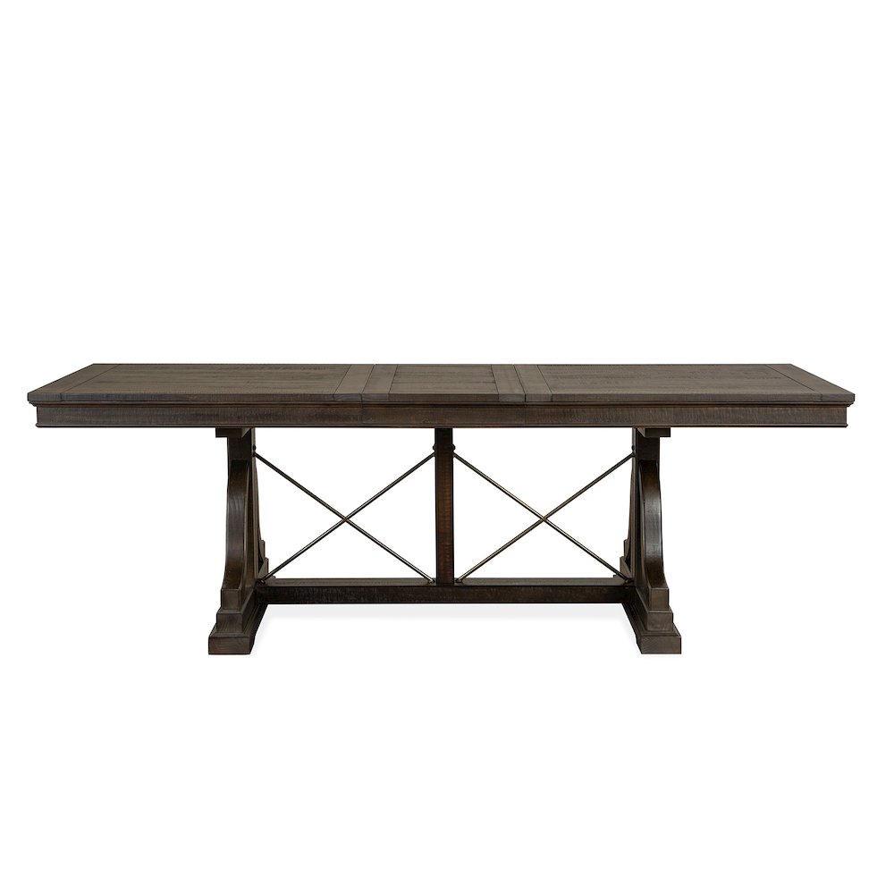 Westley Falls Graphite Extendable Trestle Dining Table