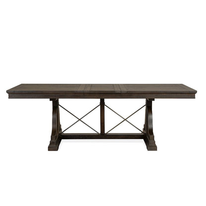 Westley Falls Graphite Extendable Trestle Dining Table