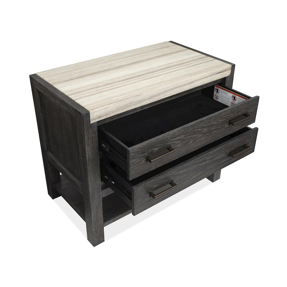 Plum Creek Ravenwood Black Open Nightstand