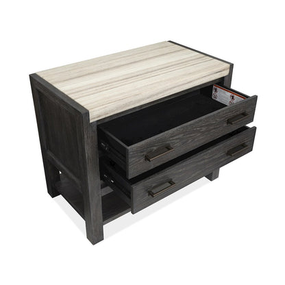 Plum Creek Ravenwood Black Open Nightstand