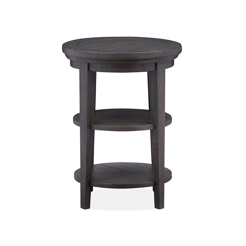 Westley Falls Graphite Round Accent End Table