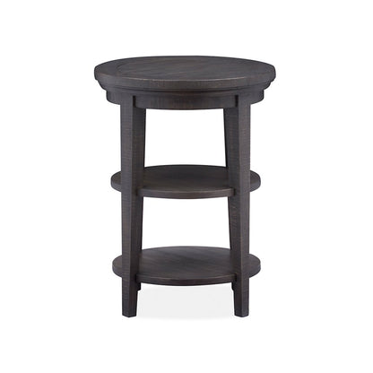 Westley Falls Graphite Round Accent End Table
