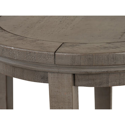Paxton Place Dovetail Grey Round Accent End Table