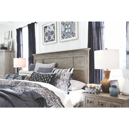 Paxton Place Dovetail Grey California King Panel Storage Bed
