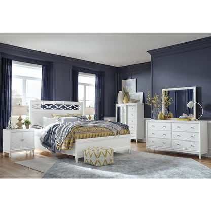 Springhouse Whisper White Queen Upholstered Panel Bed