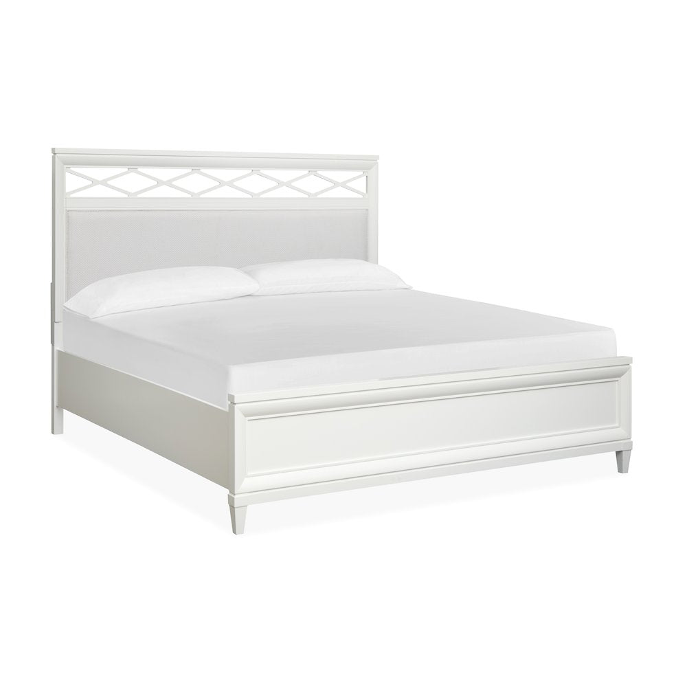 Springhouse Whisper White King Upholstered Panel Bed