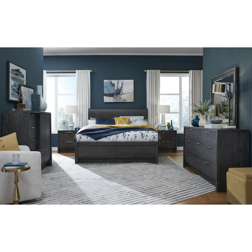 Kinsley Black Heron King Panel Bed