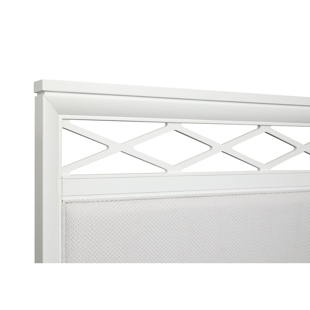 Springhouse Whisper White California King Upholstered Panel Storage Bed