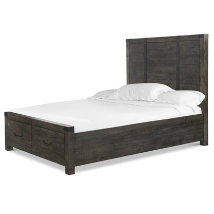 Abington Weathered Charcoal Queen Panel Storage Bed