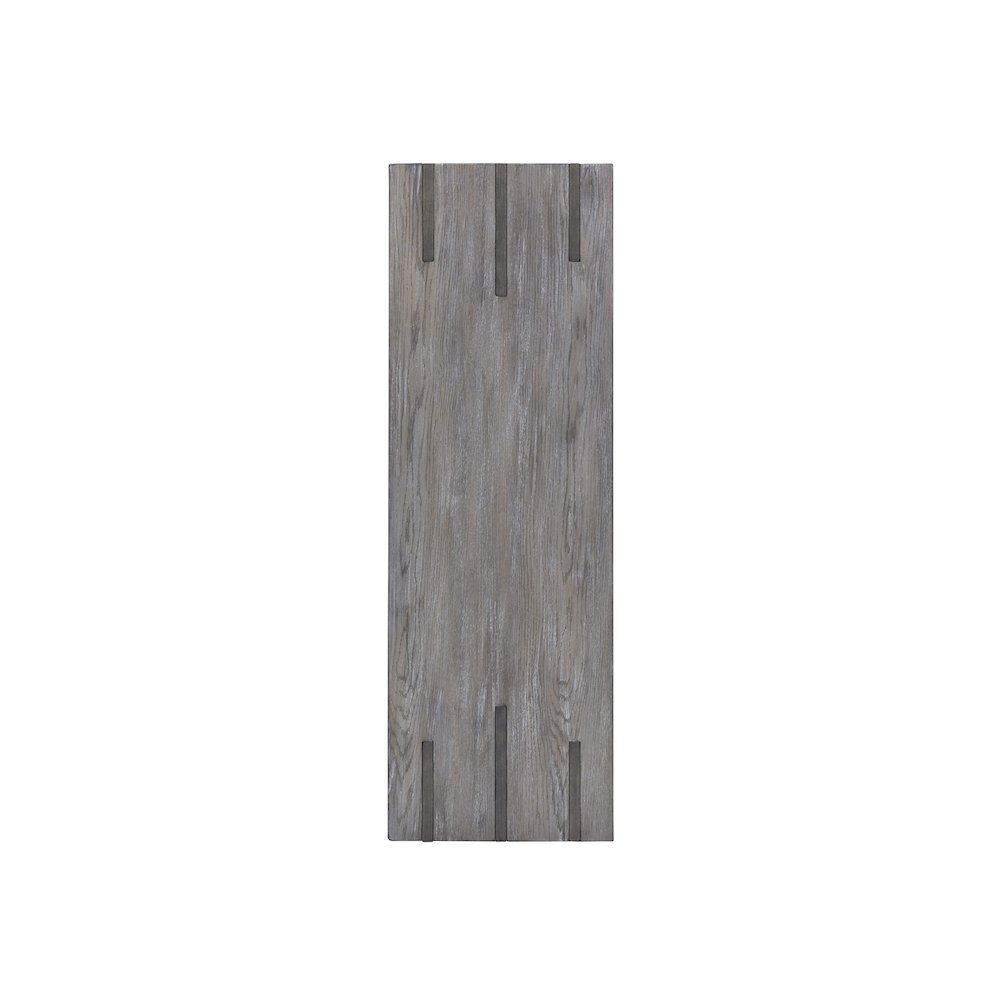 Eldridge Weathered Gravel And Satin Bronze Rectangular Sofa Table