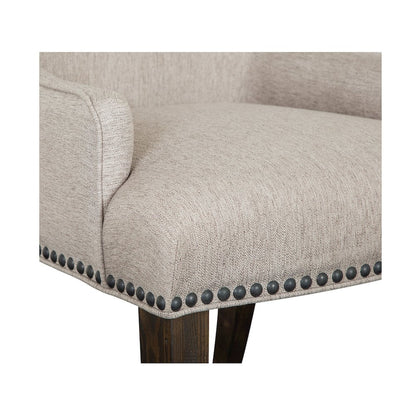 Bellamy Peppercorn Upholstered Host Chair Two Pack