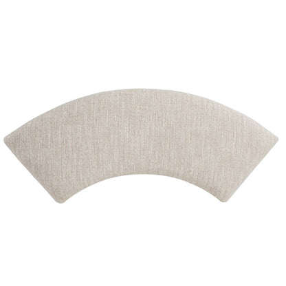 Paxton Place Dovetail Grey Upholstered Curved Bench