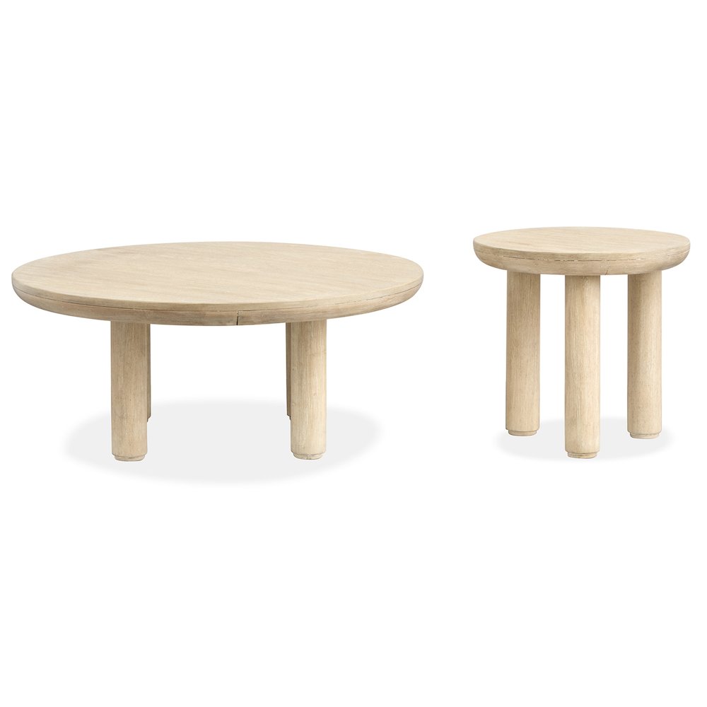 Sunset Cove Sanibel Brown Nesting Cocktail Table With Casters