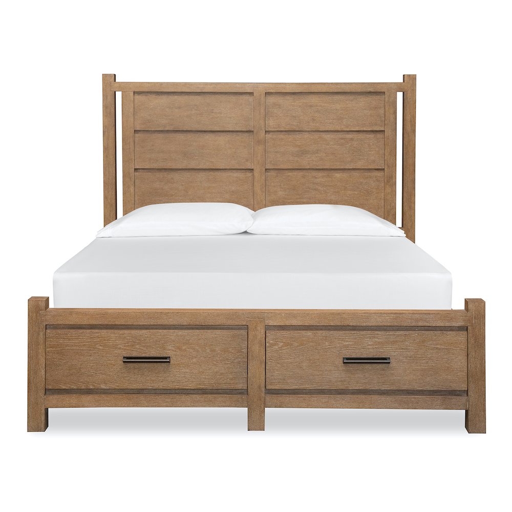 Plum Creek Sierra Brown Queen Panel Storage Bed