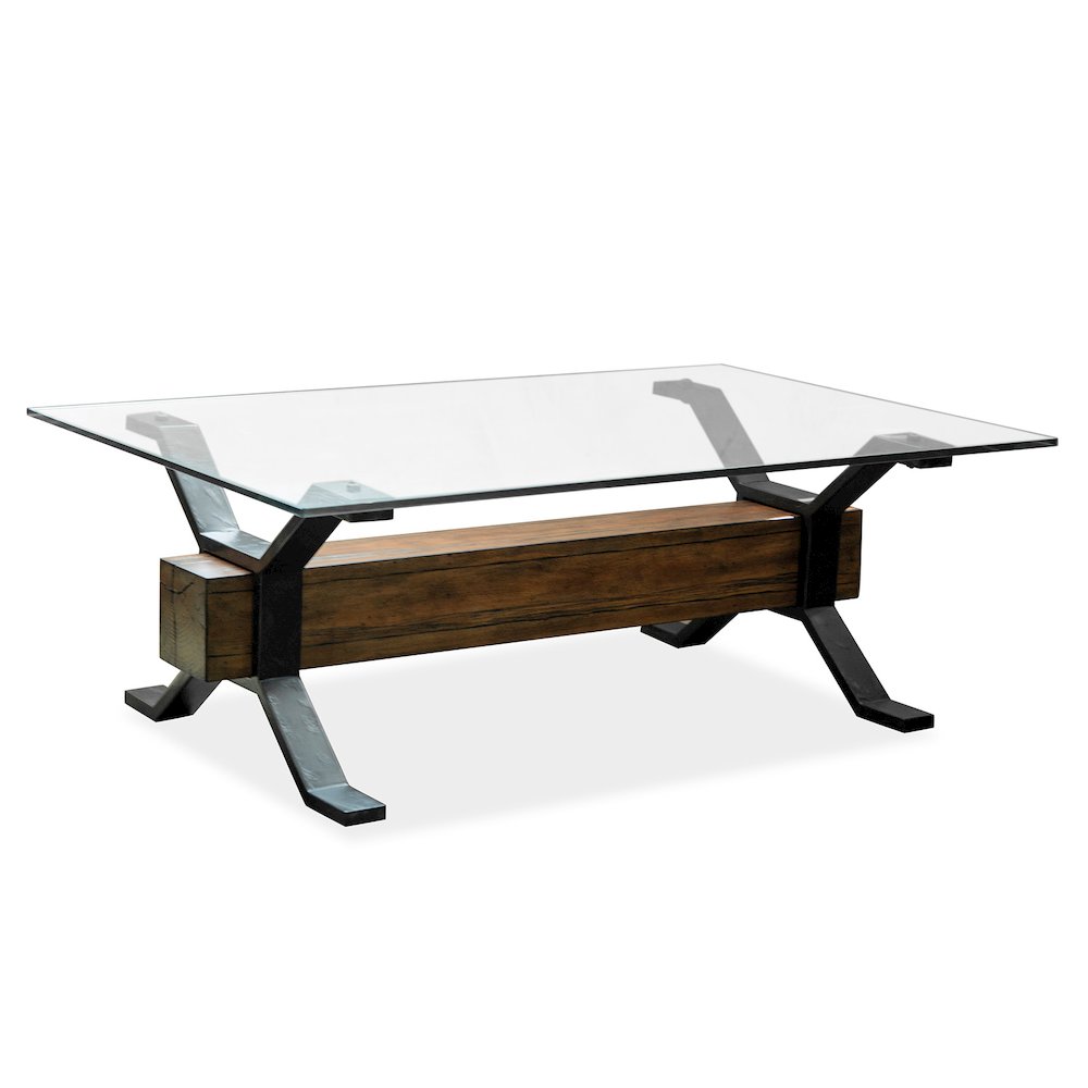 Sawyer Toasted Nutmeg And Smoked Iron Rectangular Cocktail Table