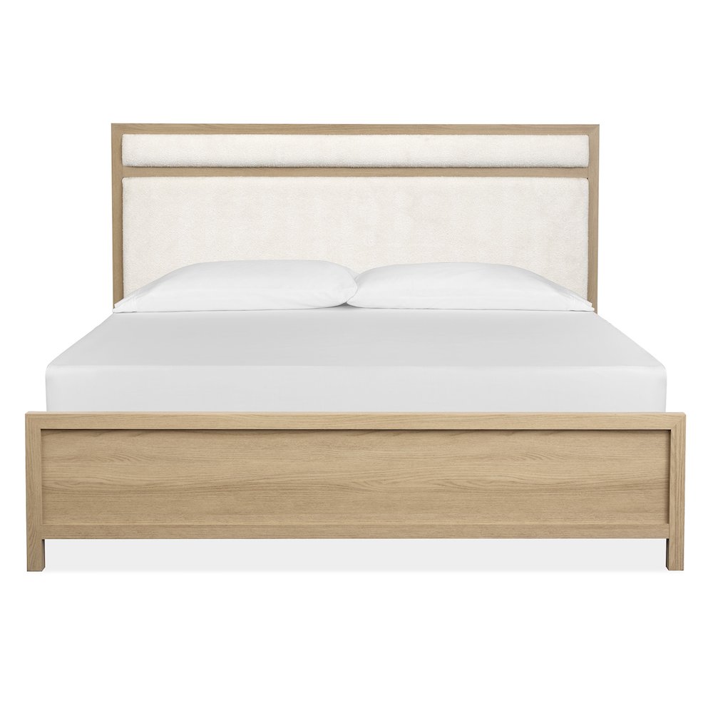 Merrifield Sandstone Beige Queen Upholstered Panel Bed