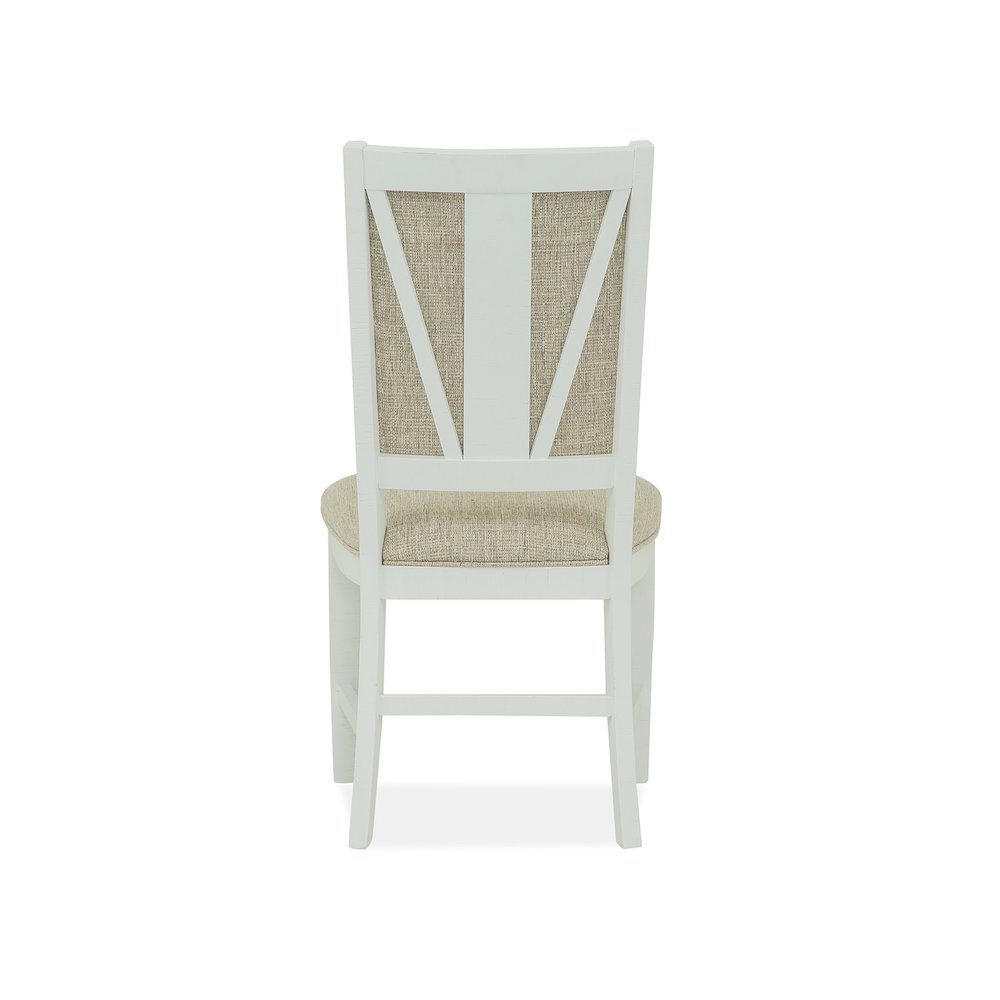 Heron Cove Chalk White And Dovetail Grey Upholstered Side Chair Two Pack