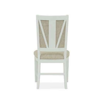 Heron Cove Chalk White And Dovetail Grey Upholstered Side Chair Two Pack