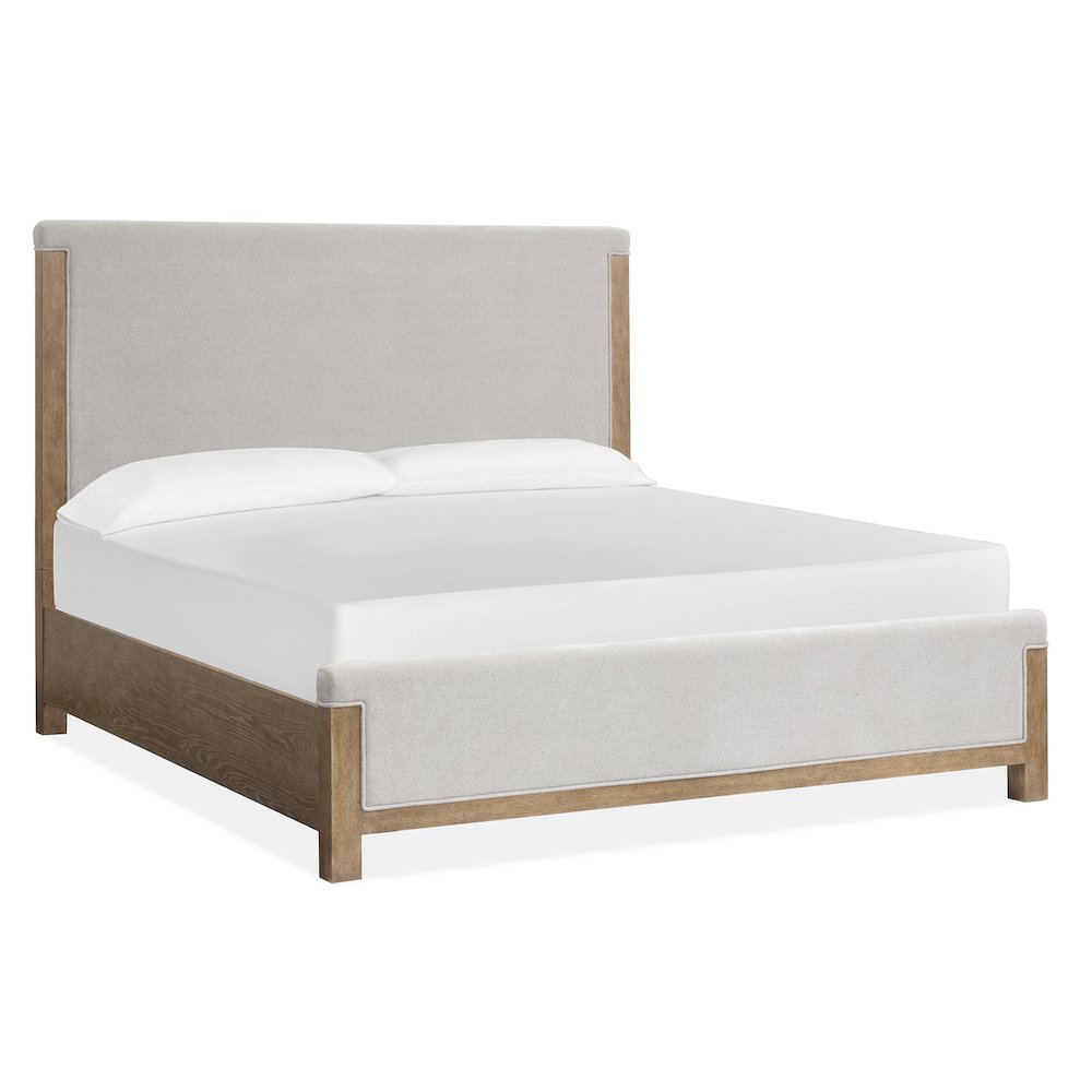 Plum Creek Sierra Brown California King Upholstered Panel Bed