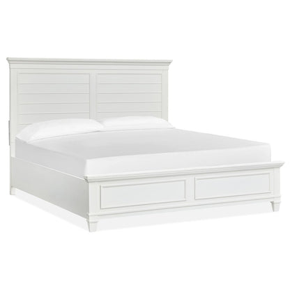 Charleston White Dove King White Panel Bed