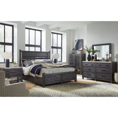 Plum Creek Ravenwood Black King Panel Bed