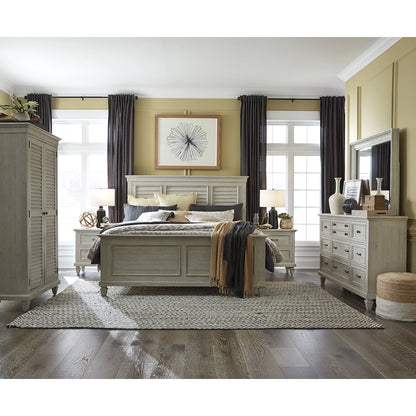 Newport Alabaster King Shutter Panel Bed