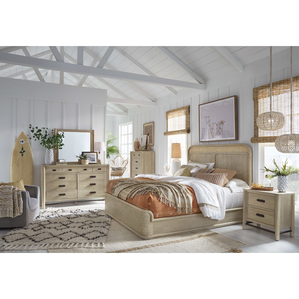 Sunset Cove Sanibel Brown King Panel Bed