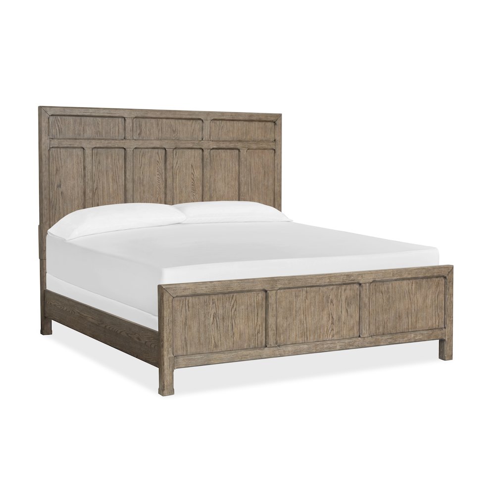 Claremont Smokey Taupe California King Panel Bed