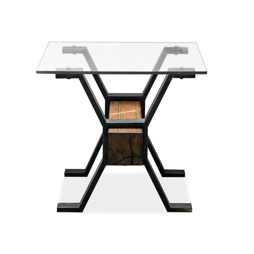 Sawyer Toasted Nutmeg And Smoked Iron Rectangular End Table