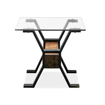 Sawyer Toasted Nutmeg And Smoked Iron Rectangular End Table