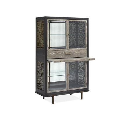 Ryker Nocturn Black And Coventry Grey Display Cabinet