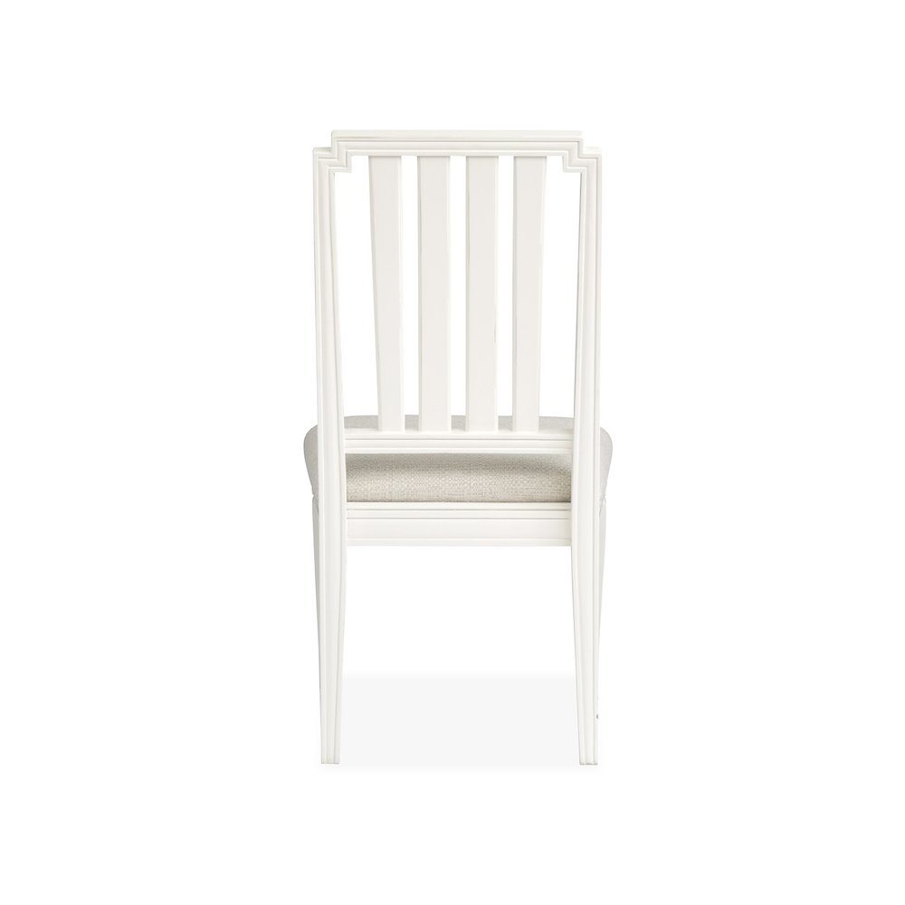 Willowbrook Egg Shell White Upholstered Side Chair Two Pack