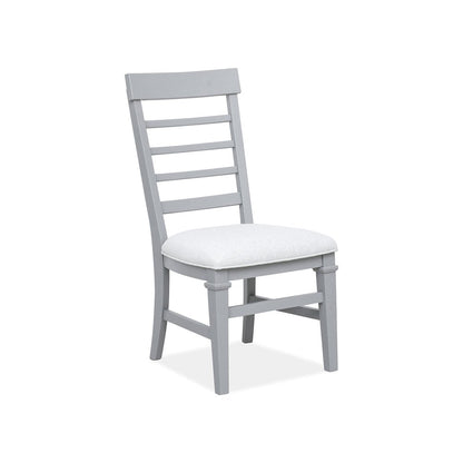 Charleston Harbor Gray Grey Upholstered Side Chair Two Pack