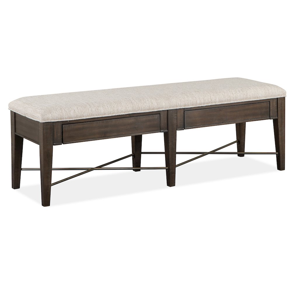 Westley Falls Graphite Upholstered Bench