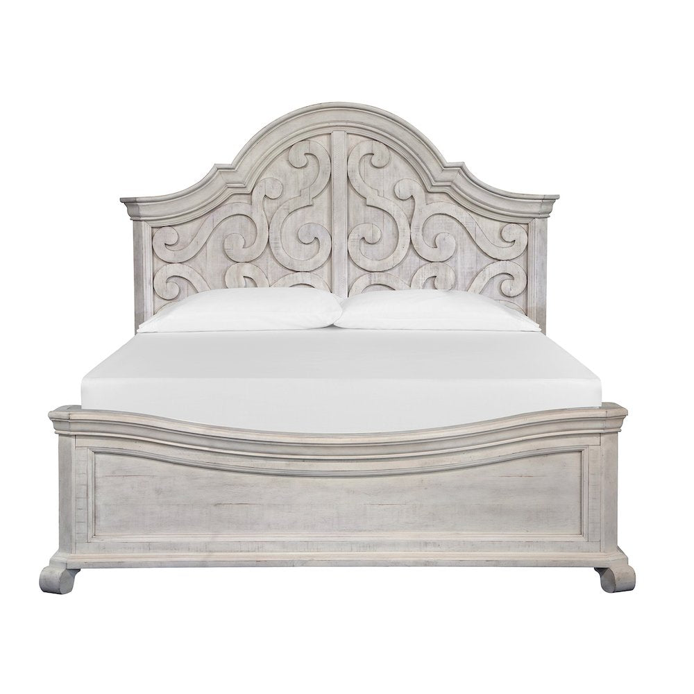 Bronwyn Alabaster King Shaped Panel Bed