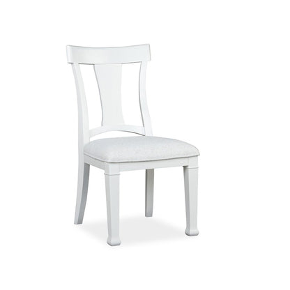 Kingston Whisper White And Cerused Nutmeg Upholstered Side Chair Two Pack