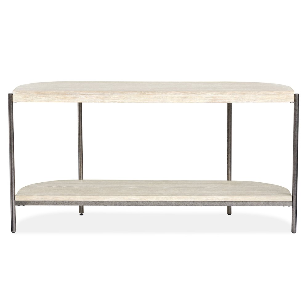 Jennings Edgecomb Grey And Weathered Antique Nickel Demilune Sofa Table