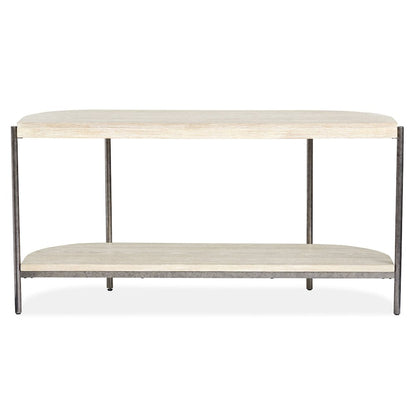 Jennings Edgecomb Grey And Weathered Antique Nickel Demilune Sofa Table