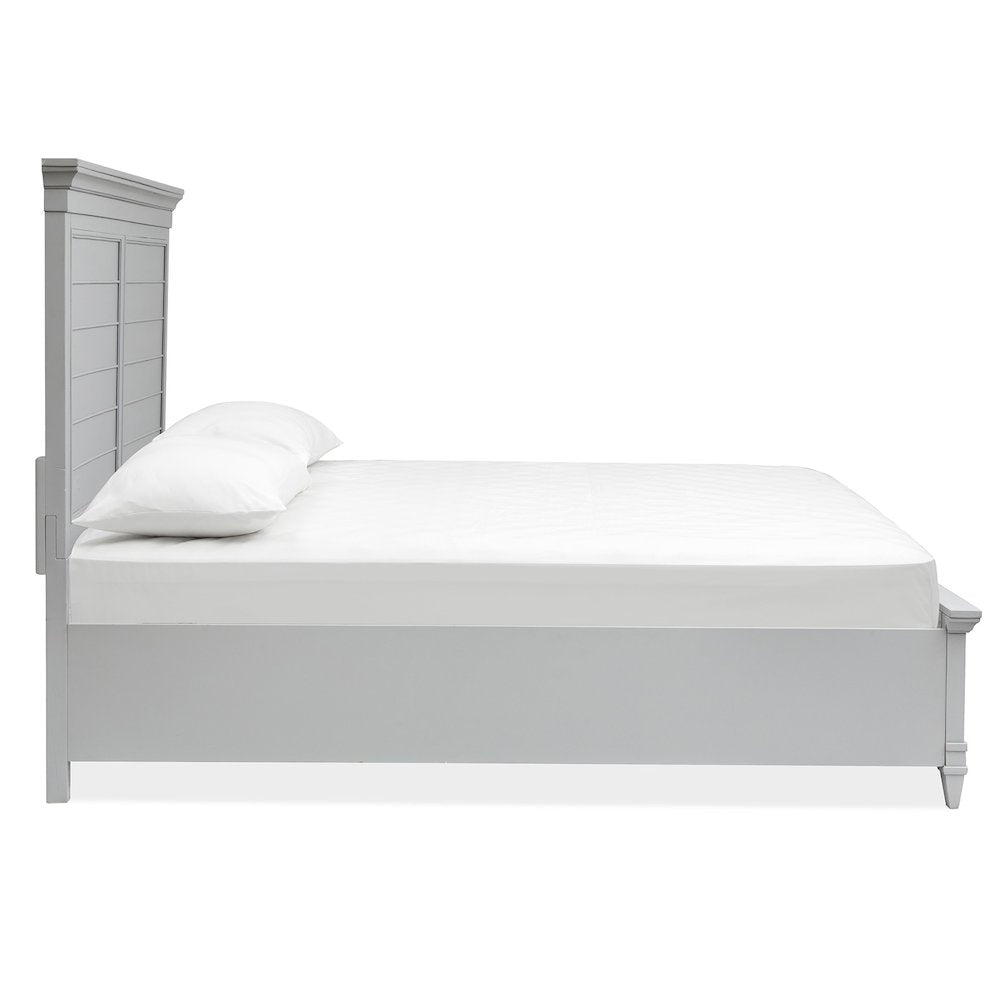 Charleston Harbor Gray Queen Grey Panel Storage Bed