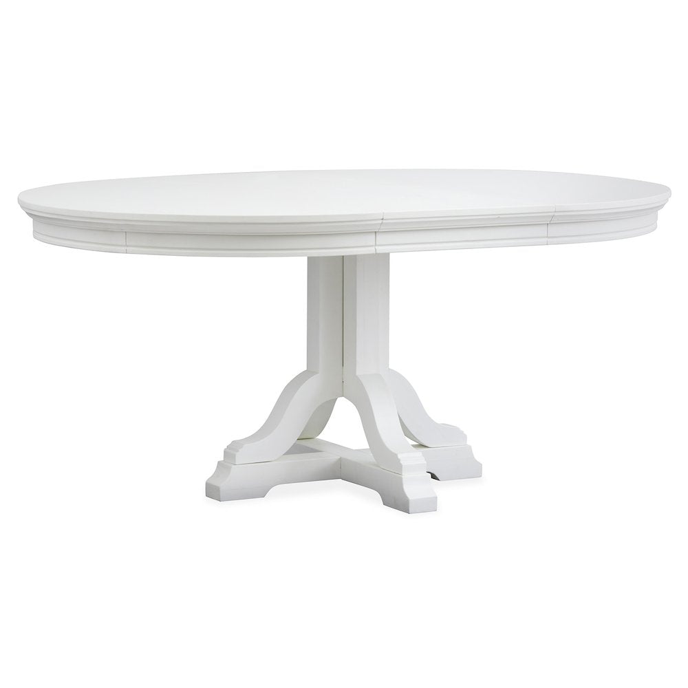 Charleston White Dove White Extendable 48" Round Dining Table
