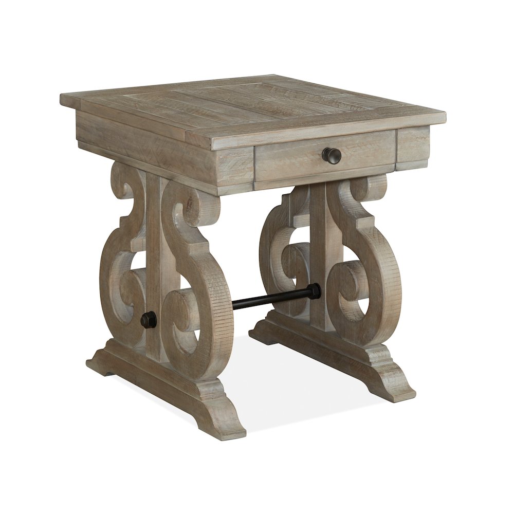 Tinley Park Dove Tail Grey Rectangular End Table