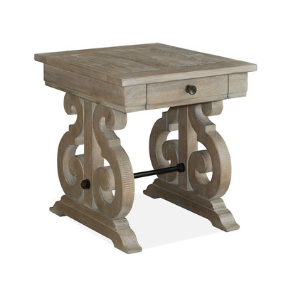 Tinley Park Dove Tail Grey Rectangular End Table