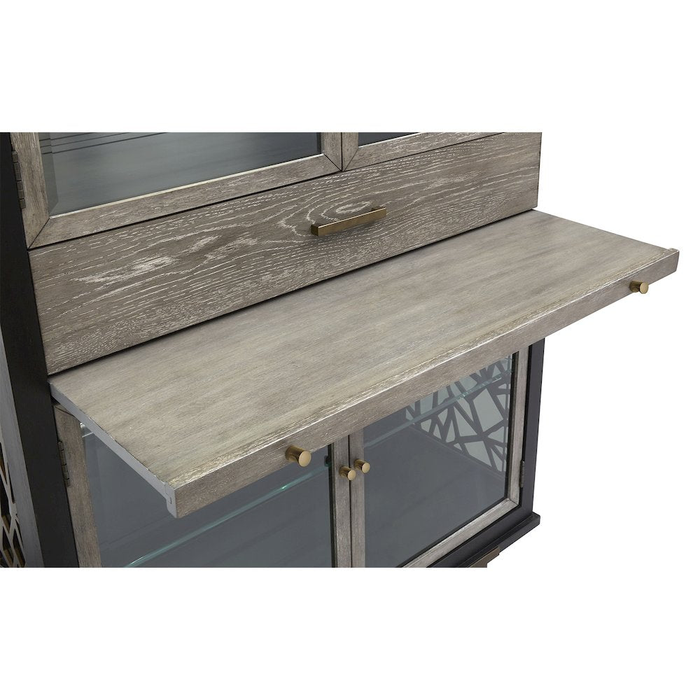 Ryker Nocturn Black And Coventry Grey Display Cabinet