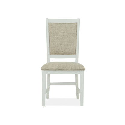 Heron Cove Chalk White And Dovetail Grey Upholstered Side Chair Two Pack