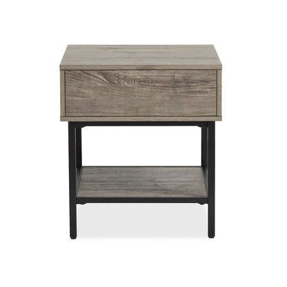 Fenwick Whitetail Brown And Smoke Glass Rectangular End Table
