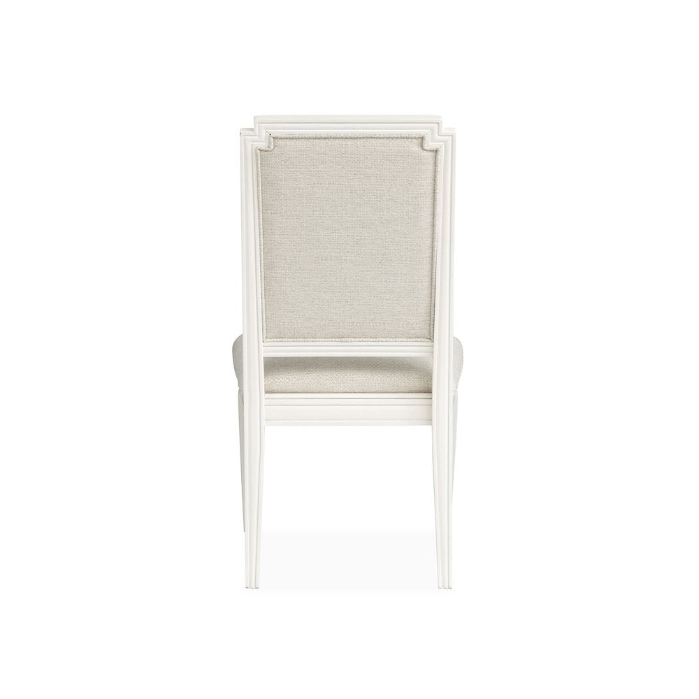 Willowbrook Egg Shell White Upholstered Side Chair Two Pack