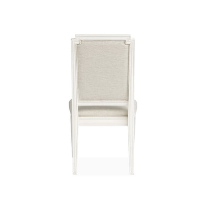 Willowbrook Egg Shell White Upholstered Side Chair Two Pack