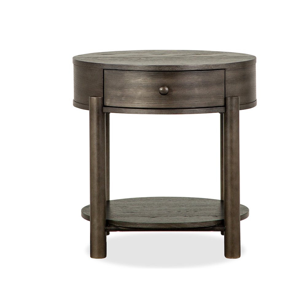 Hadleigh Black Coffee Bean Round End Table