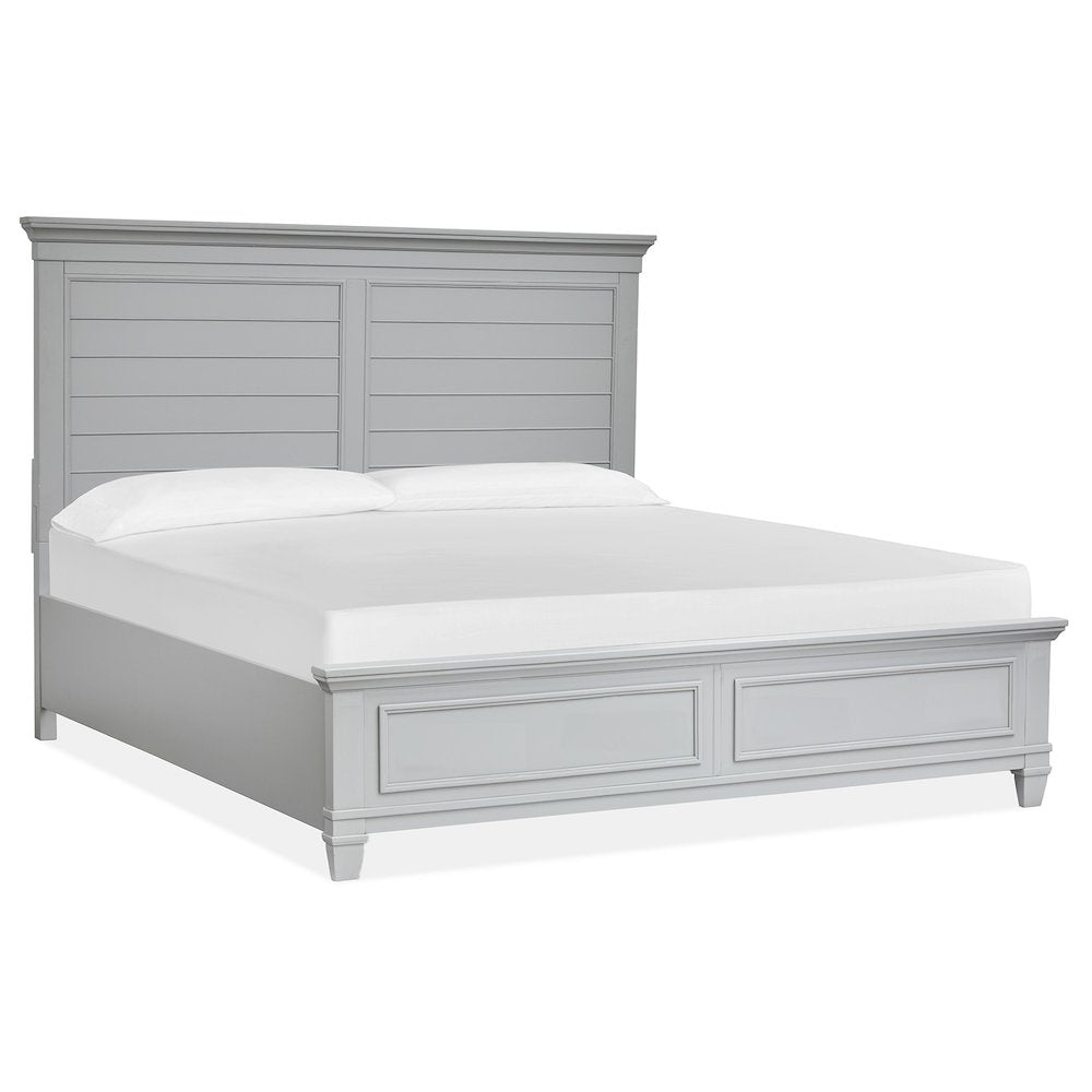 Charleston Harbor Gray California King Grey Panel Bed